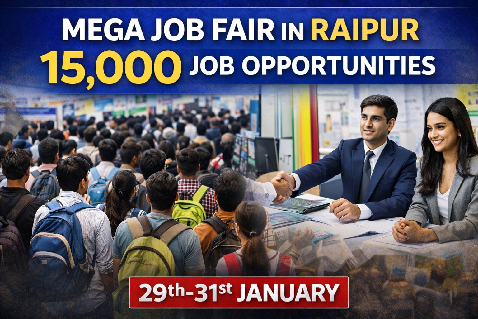 रायपुर में रोजगार महाकुंभ: 15,000 नौकरियों का सुनहरा अवसर
